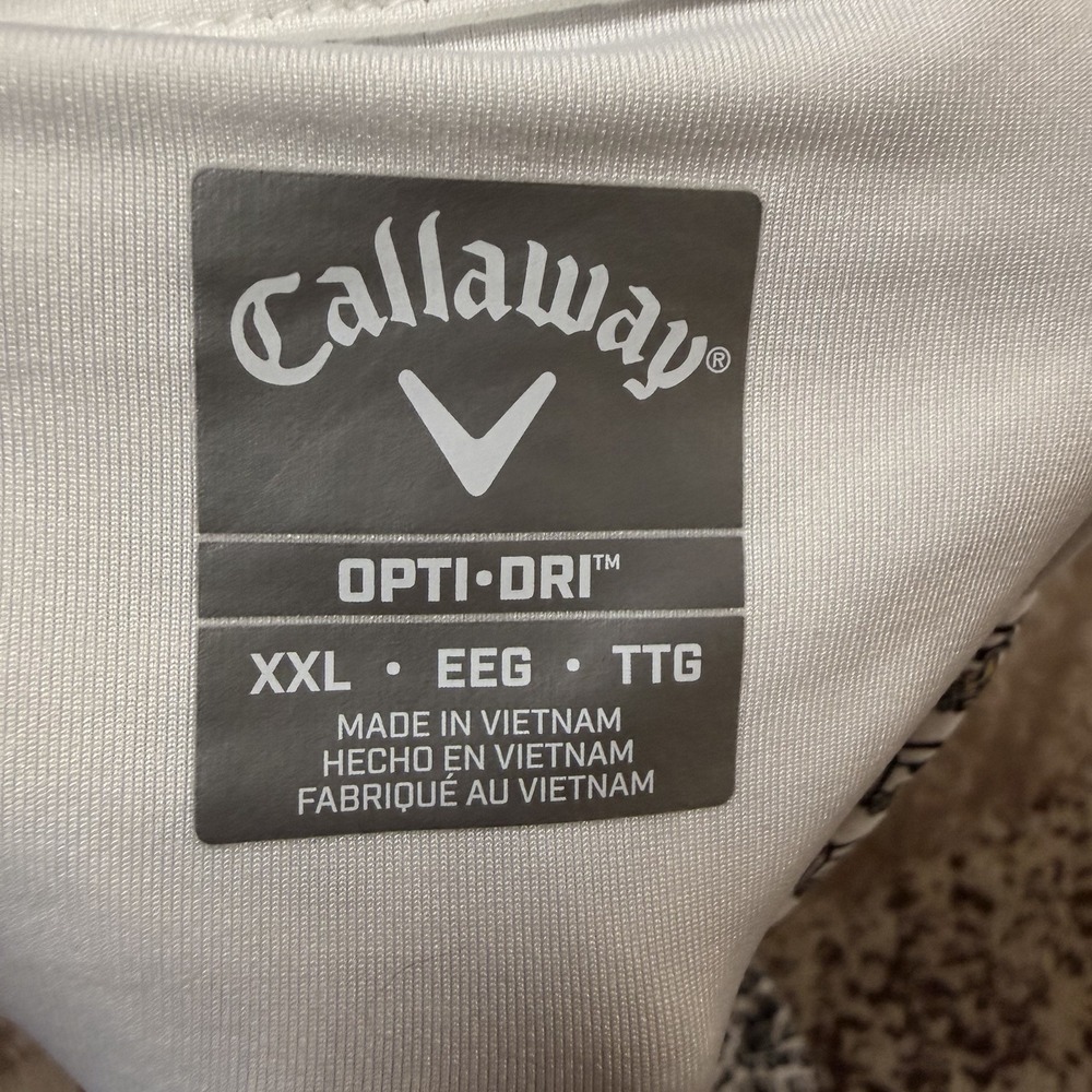 Callaway Polo Shirt Men's 2XL Golf Cart AOP Performance Stretch Golf Opti Dri - Picture 7 of 8